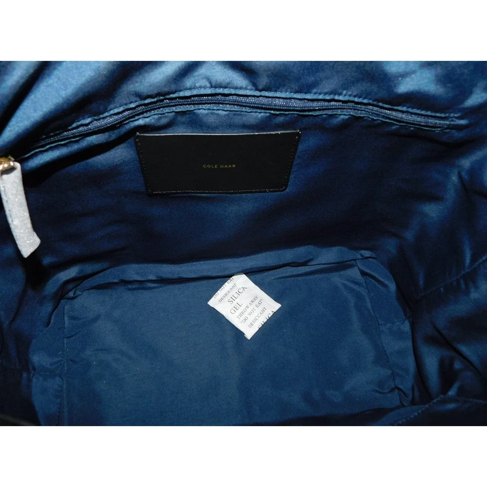 New Cole Haan Nickson‎ Black Leather Double Strap Hobo Bag